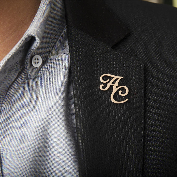 Custom Initial Letters Brooch Stainless Steel Accessories - Rose Gold - image 7