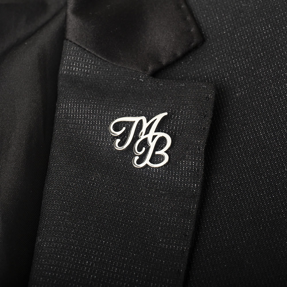 Custom Initial Letters Brooch Stainless Steel Accessories - image 5