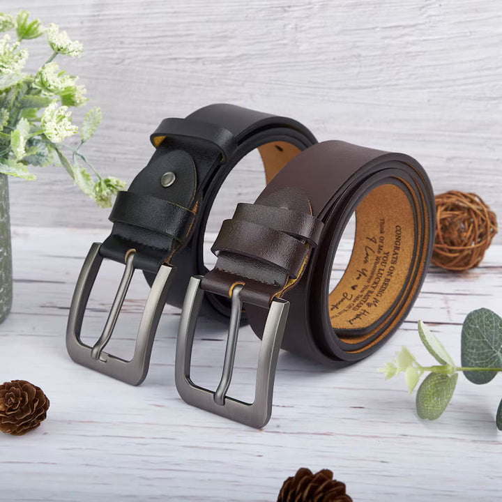 Custom Leather Belt Engraved Names Warm Gift - image 4