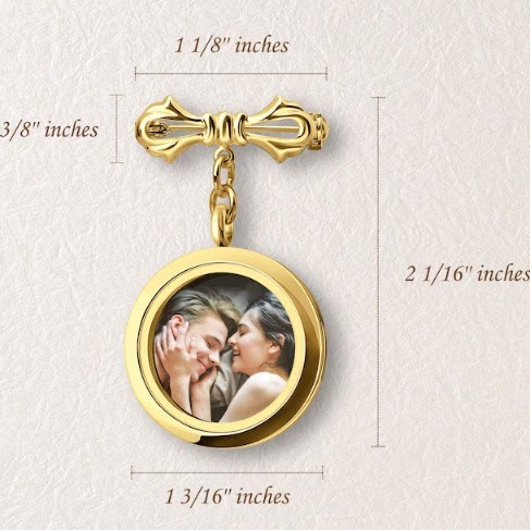 Custom Your Photo Bow Brooch Memorial Metal Brooch - image 10