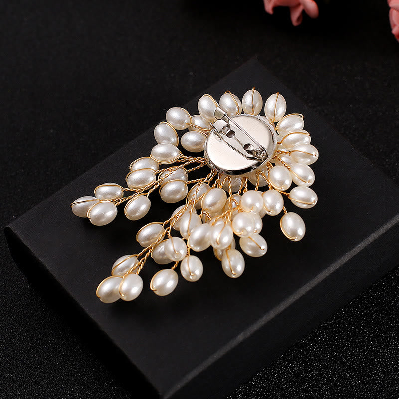 Elegant Imitation Pearl Brooch For Women Wedding Accessories - image 3