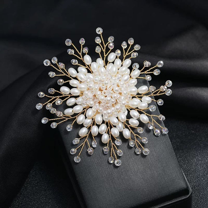 Elegant Imitation Pearl Brooch For Women Wedding Accessories - #C - image 6
