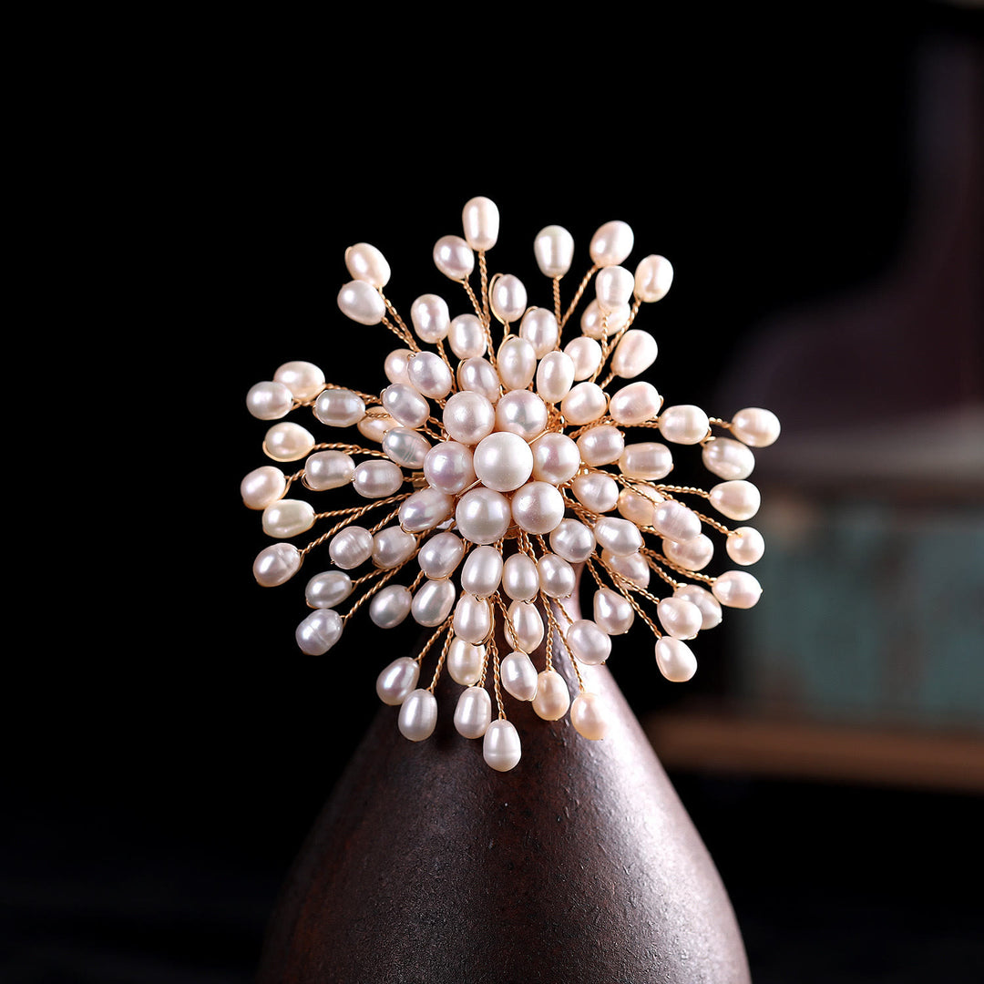 Elegant Imitation Pearl Brooch For Women Wedding Accessories - #B - image 5