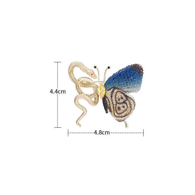 Snake And Butterfly Brooch Metal Shirt Accessories - image 2