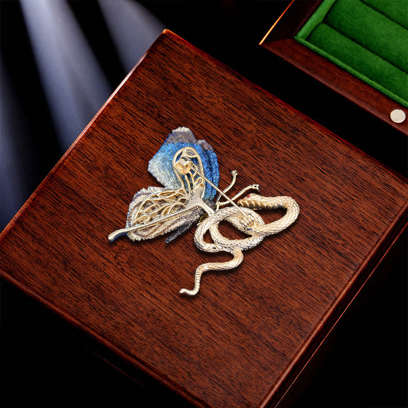 Snake And Butterfly Brooch Metal Shirt Accessories - image 1