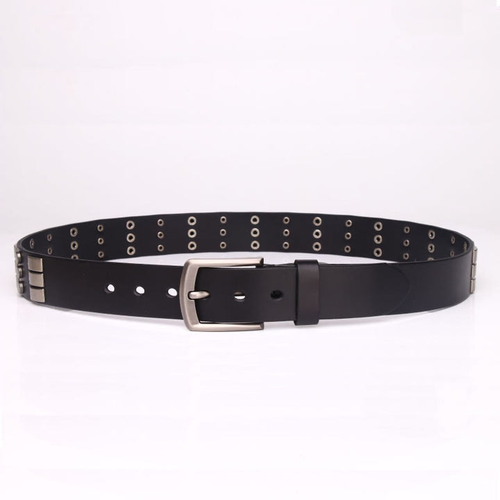 Genuine Leather Waistband For Men Punk Rivet Belt - image 4