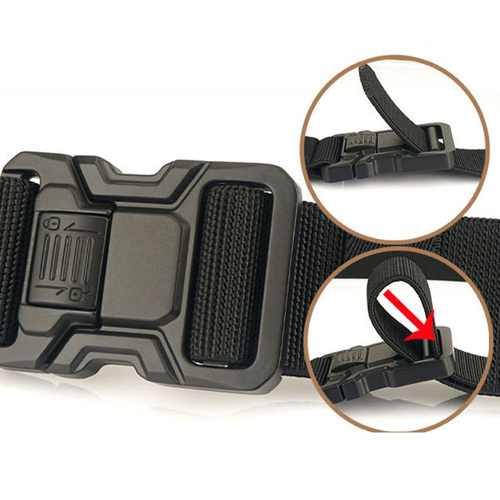 Men's Tactical Belt Elastic Quick Release Nylon Belt - image 4