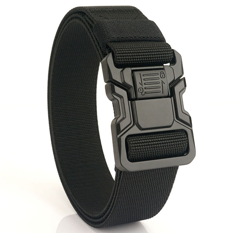 Men's Tactical Belt Elastic Quick Release Nylon Belt - Black - 50in / 125cm - image 1