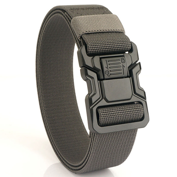 Men's Tactical Belt Elastic Quick Release Nylon Belt - Gray - 50in / 125cm - image 12