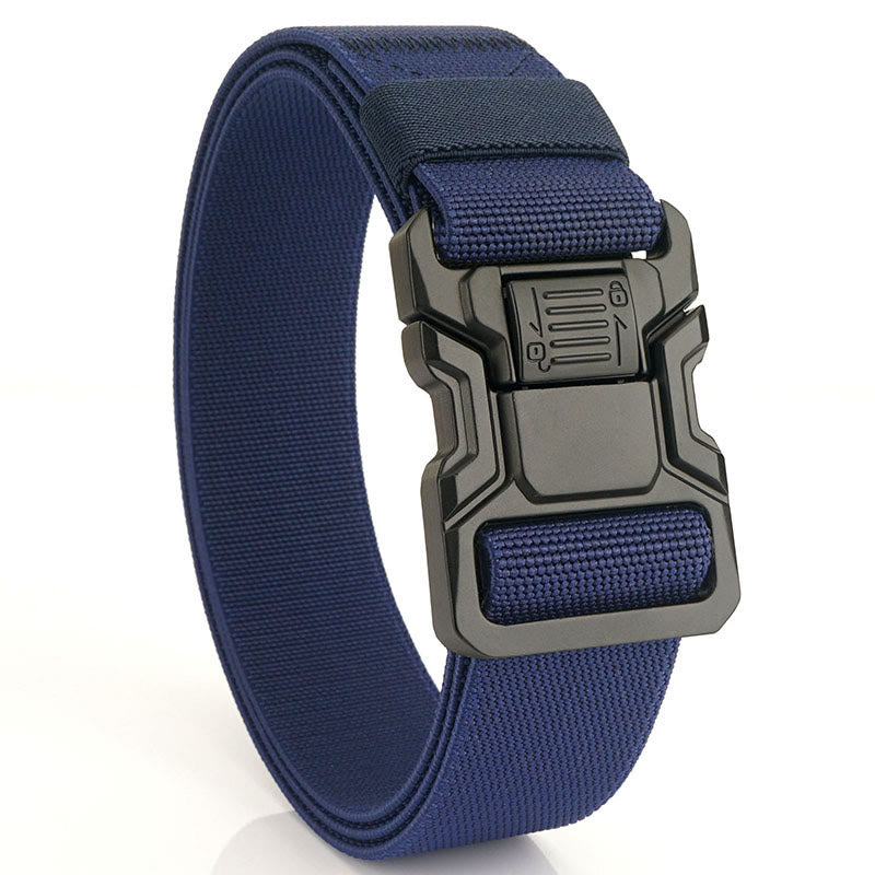 Men's Tactical Belt Elastic Quick Release Nylon Belt - DarkBlue - 50in / 125cm - image 11
