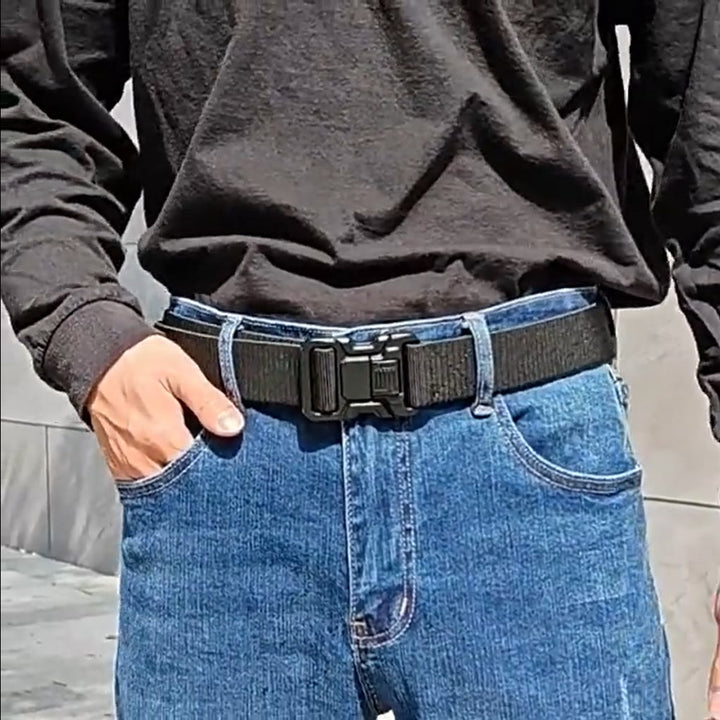 Men's Tactical Belt Elastic Quick Release Nylon Belt - image 0