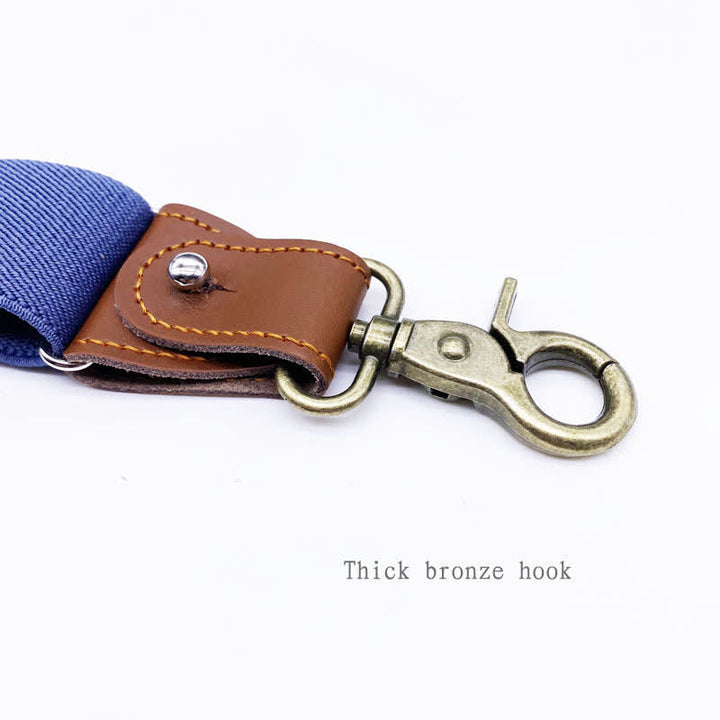 8Pcs Solid Color Combinable Buckle Adjustable Suspenders Set - image 10