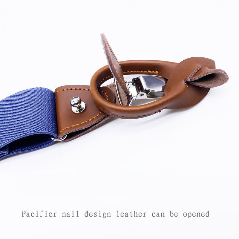 8Pcs Solid Color Combinable Buckle Adjustable Suspenders Set - image 11