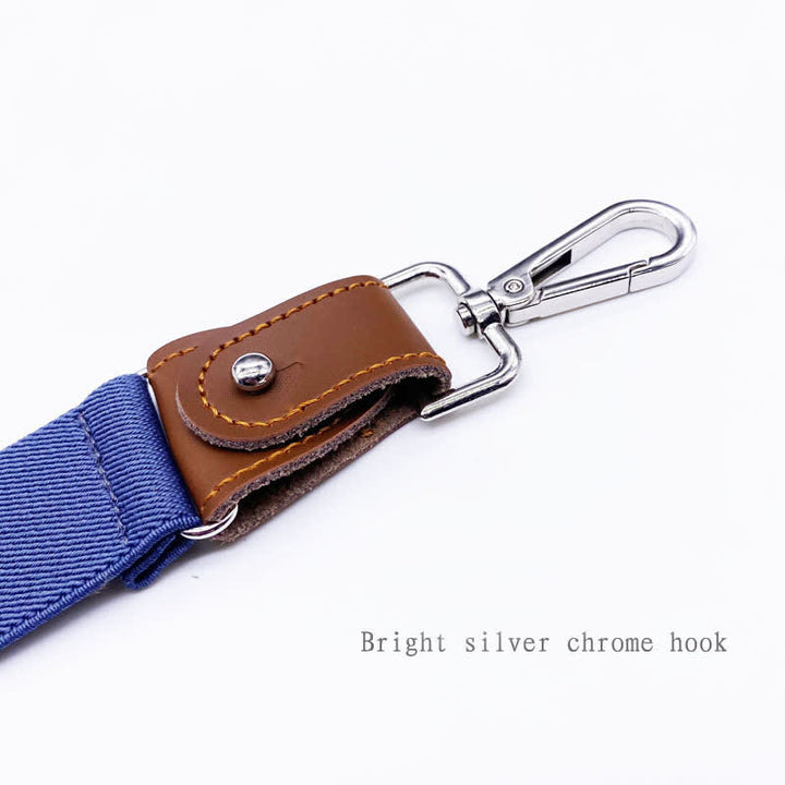 8Pcs Solid Color Combinable Buckle Adjustable Suspenders Set - image 9