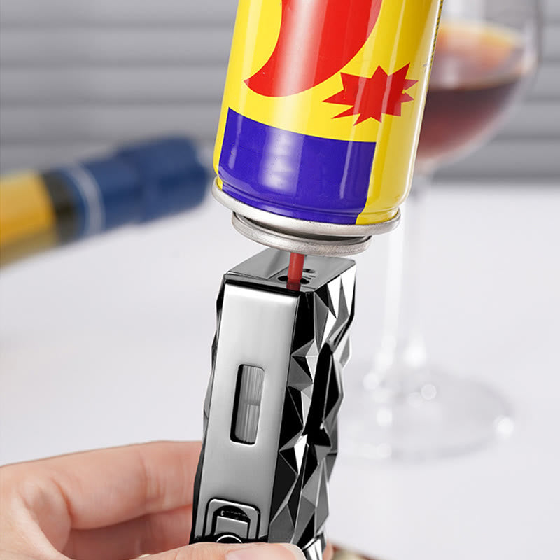 5 in 1 Multifunctional Cigar Cutter Tools Diamond Refillable Butane Lighter  - image 7