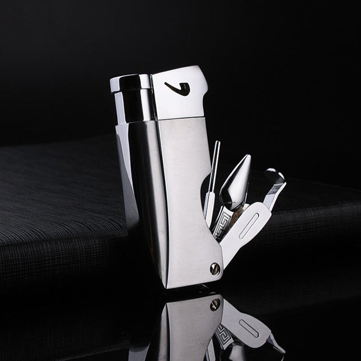 4 in 1 Pipe Special Tools Oblique Fire Refillable Butane Lighter  - image 4