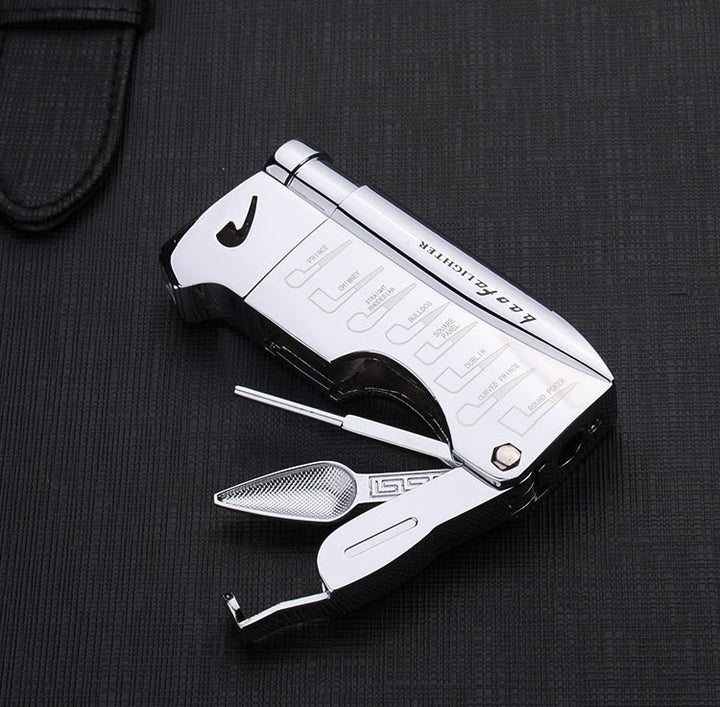 4 in 1 Pipe Special Tools Oblique Fire Refillable Butane Lighter  - image 3