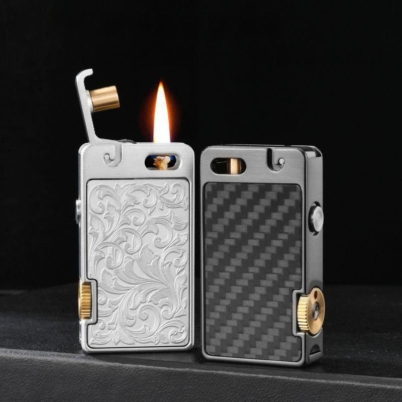 Creative One-touch Ignition Carving Refillable Kerosene Lighter - image 0
