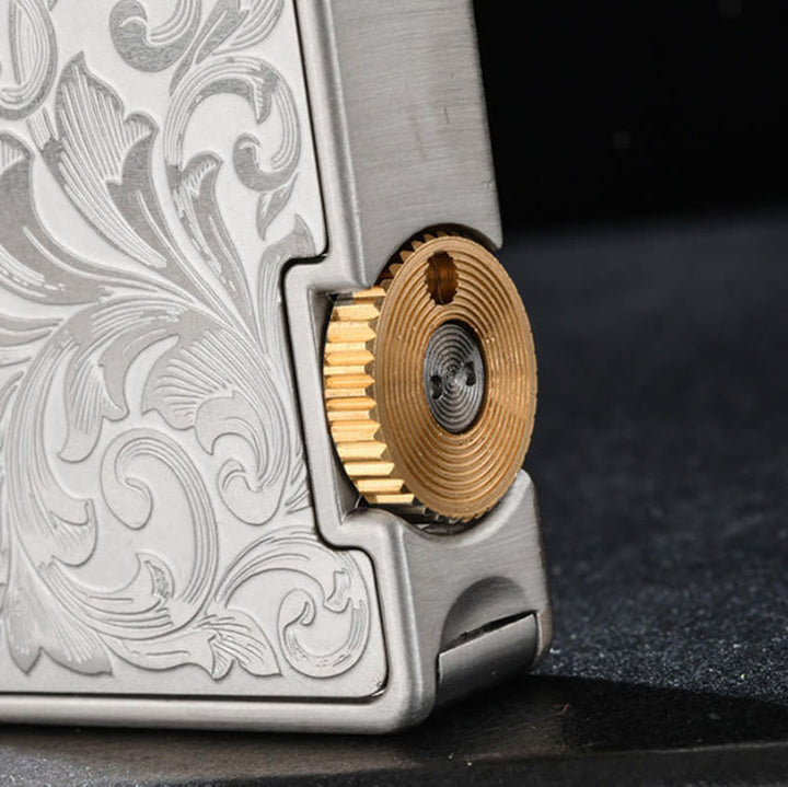 Creative One-touch Ignition Carving Refillable Kerosene Lighter - image 5
