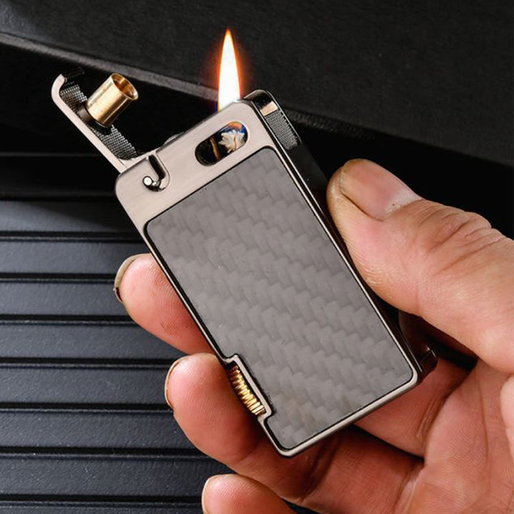 Creative One-touch Ignition Carving Refillable Kerosene Lighter - image 10