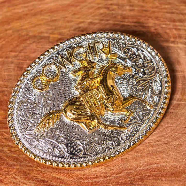 DIY Western Cowgirl Hidden Knife Belt Buckle Twist Rose Ring Bundle Set - image 3