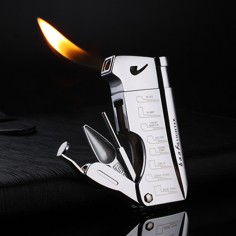 4 in 1 Pipe Special Tools Oblique Fire Refillable Butane Lighter  - image 0