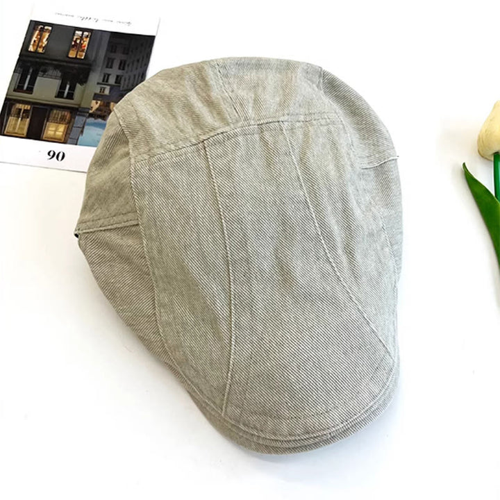 American Retro Newsboy Denim Washed Cotton Beret Cap - image 11