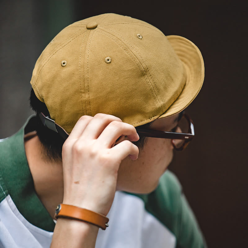 Men's Casual Denim Short Brim Octagonal Newsboy Beret Cap - image 7