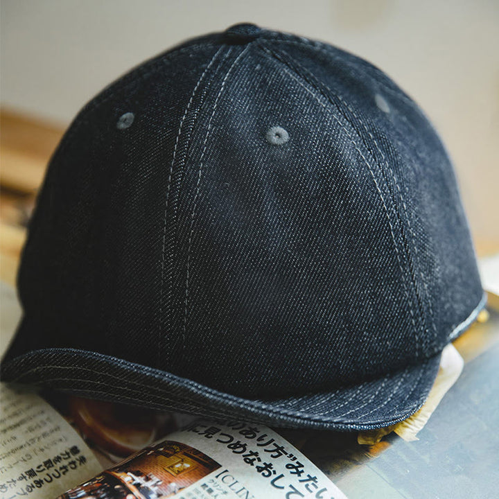 Men's Casual Denim Short Brim Octagonal Newsboy Beret Cap - image 3