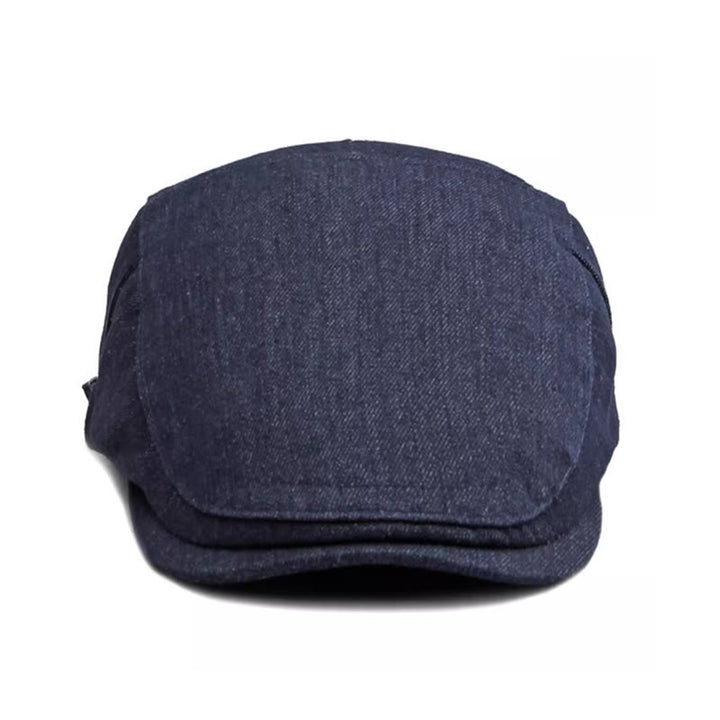 Classic Denim Adjustable Golf Flat Hat Beret Cap - image 1