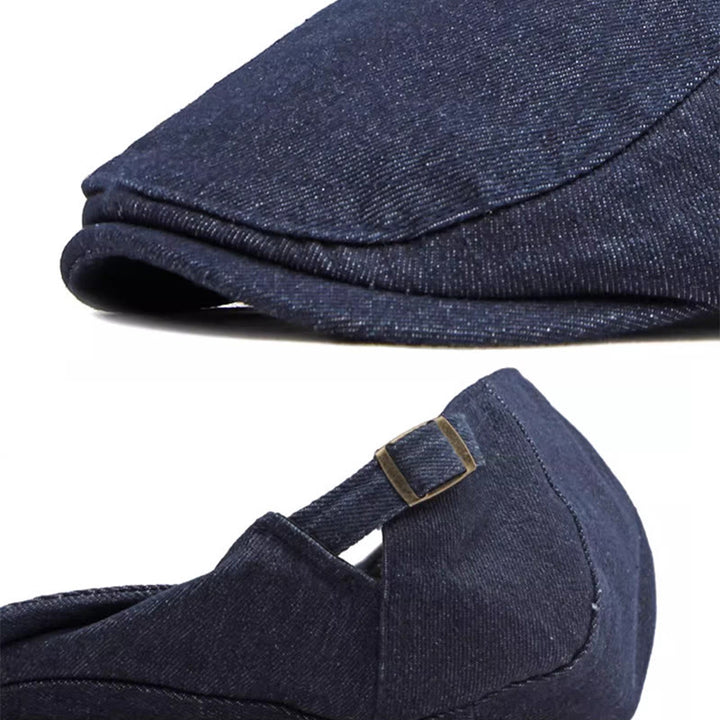 Classic Denim Adjustable Golf Flat Hat Beret Cap - image 6