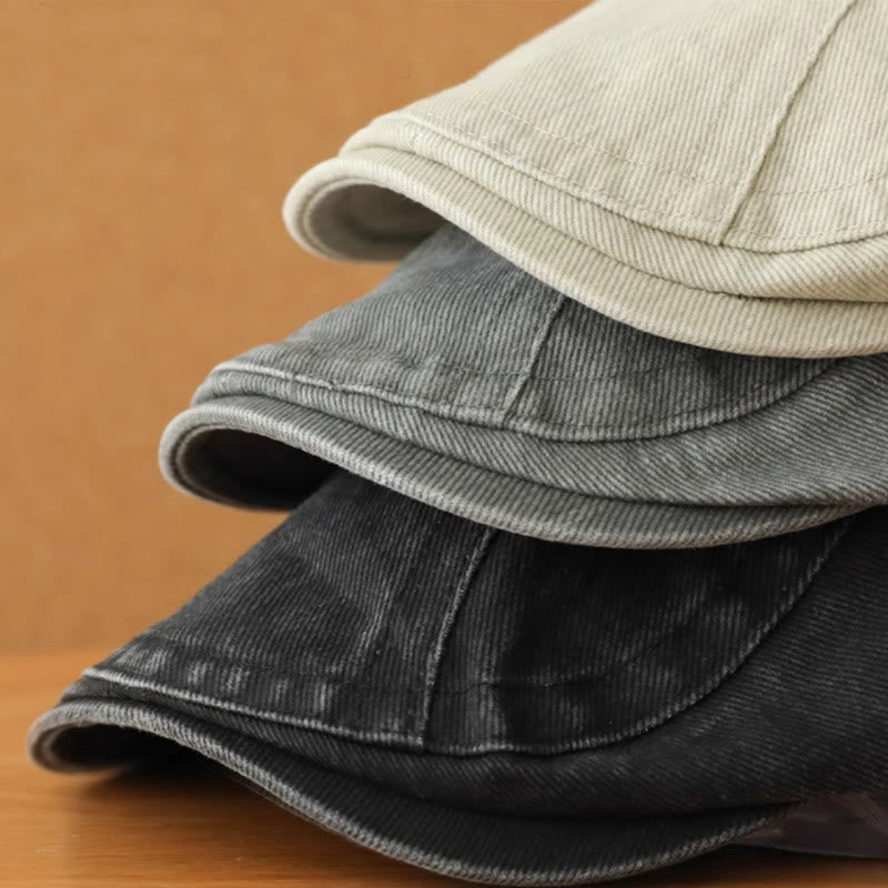Fashion Denim Newsboy Flat Cap Beret Cap - image 6