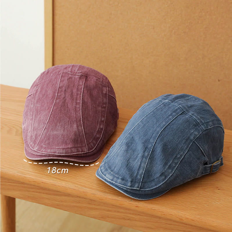Fashion Denim Newsboy Flat Cap Beret Cap - image 3