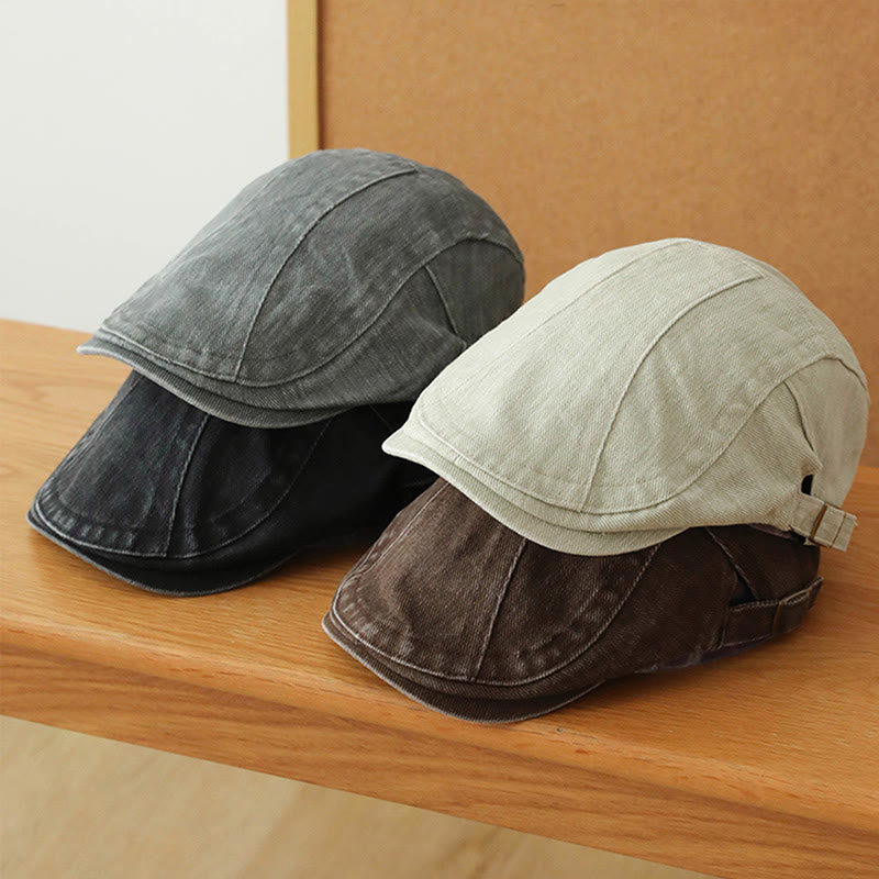 Fashion Denim Newsboy Flat Cap Beret Cap - image 1