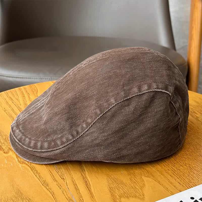 Fashion Washed Denim Newsboy Flat Cap Beret Cap - image 3