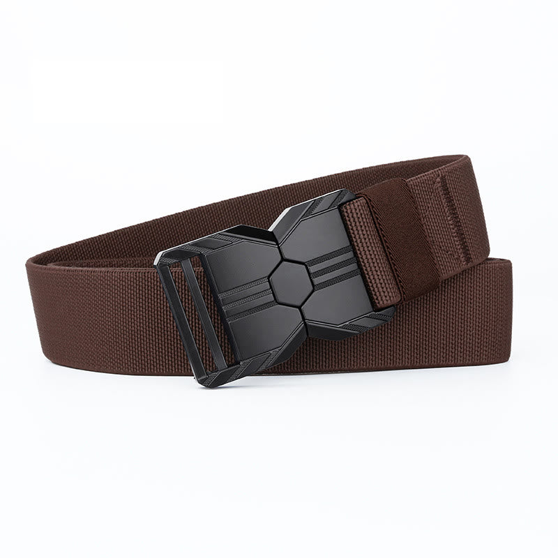 Men's Tactical Belt Elastic Quick Release Waistband - Brown - 42 - image 12