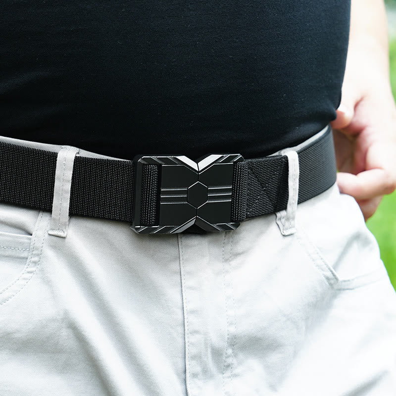 Men's Tactical Belt Elastic Quick Release Waistband - Black - 42 - image 0