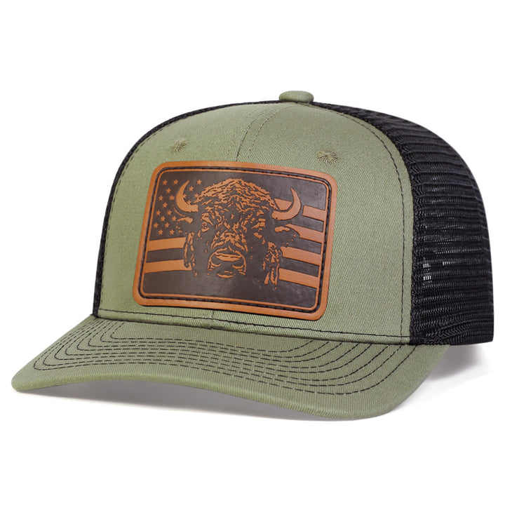 Bull's Head Flag Adjustable Trucker Hat - Green - Adjustable (About 22"-23 5/8") - image 5