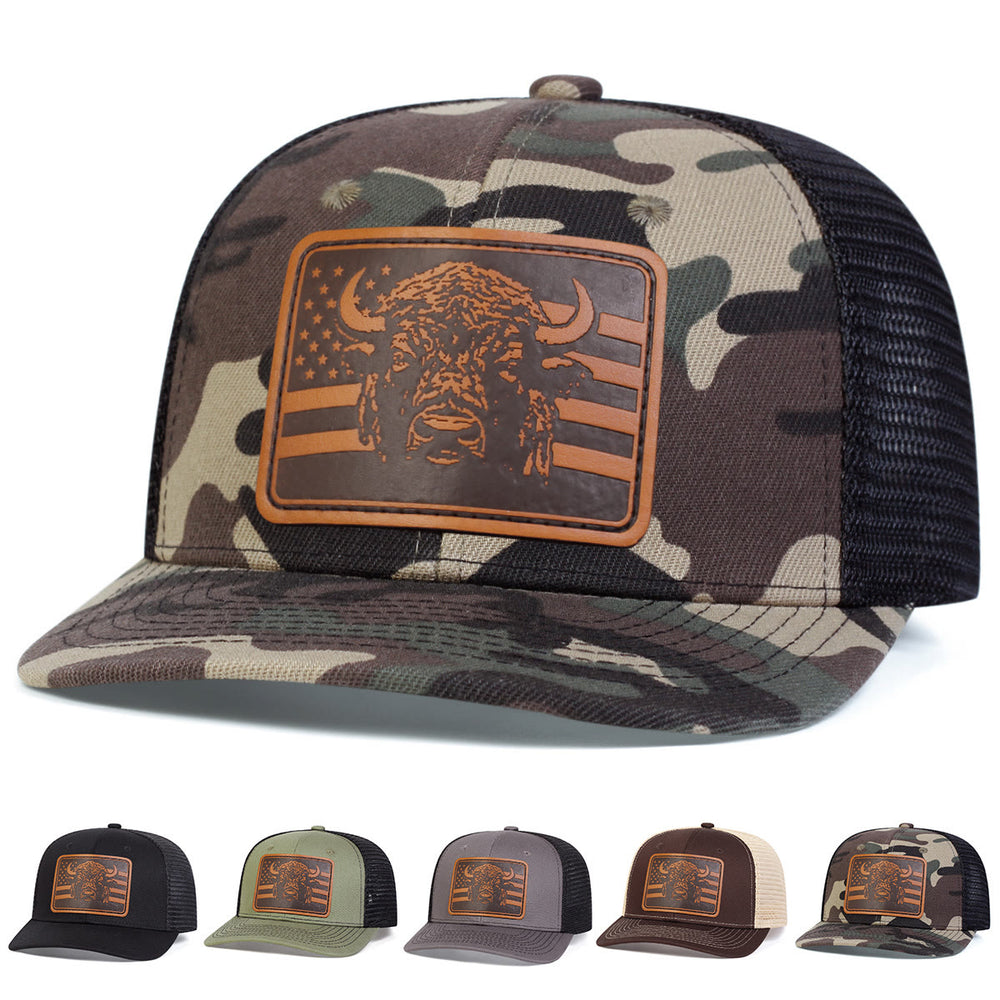 Bull's Head Flag Adjustable Trucker Hat - image 1