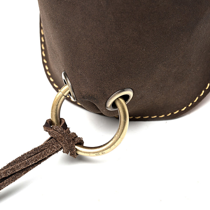 Genuine Crazy Horse Leather Cow Head Belt Bag - image 12