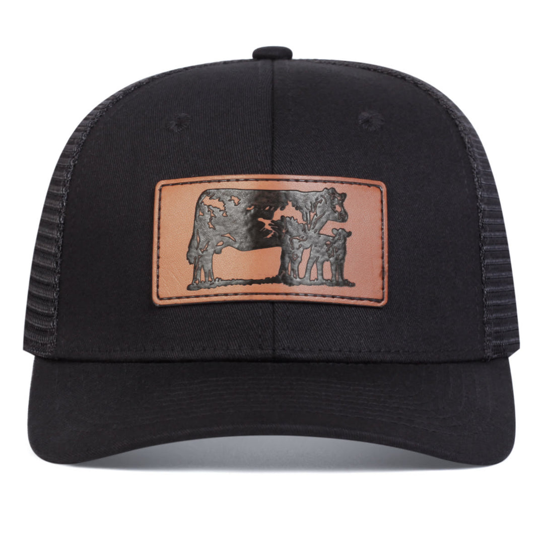 Bull Leads The Calf Adjustable Farmer Trucker Hat - image 1