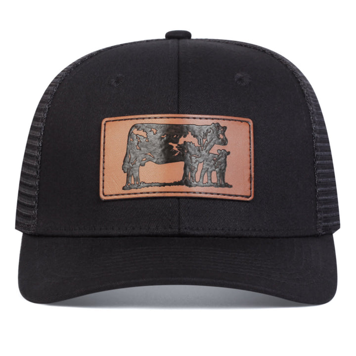 Bull Leads The Calf Adjustable Farmer Trucker Hat - image 1