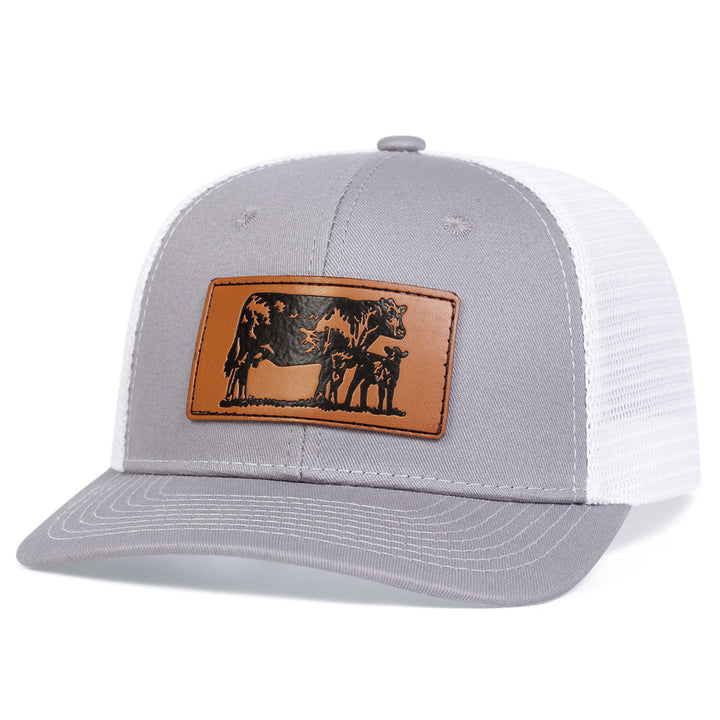 Bull Leads The Calf Adjustable Farmer Trucker Hat - WhiteSmoke - Adjustable (About 22"-23 5/8") - image 8