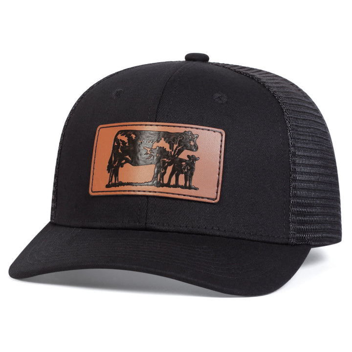 Bull Leads The Calf Adjustable Farmer Trucker Hat - image 2