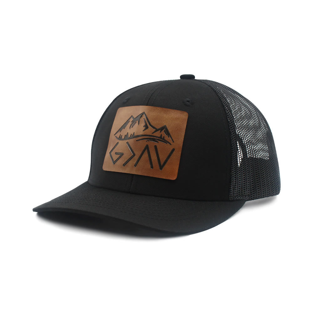 God Is Greater Than The Highs And Lows Adjustable Trucker Hat