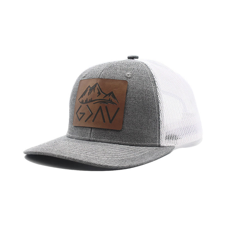 God Is Greater Than The Highs And Lows Adjustable Trucker Hat - Light Gray+White - Adjustable (About 21 5/8"-23 5/8") - image 15