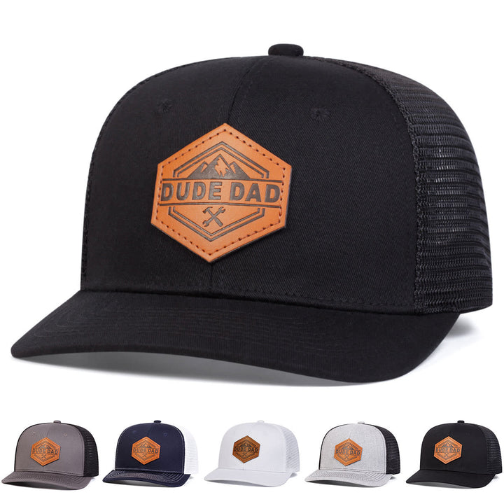 Men's Dude Dad Adjustable Outdoor Trucker Hat - Black - Adjustable (About 22"-23 5/8") - image 0