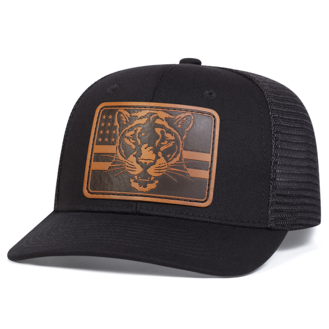 Tiger's Head Flag Adjustable Outdoor Trucker Hat - Black - Adjustable (About 22"-23 5/8") - image 4