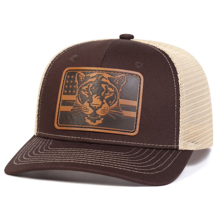 Tiger's Head Flag Adjustable Outdoor Trucker Hat - image 1