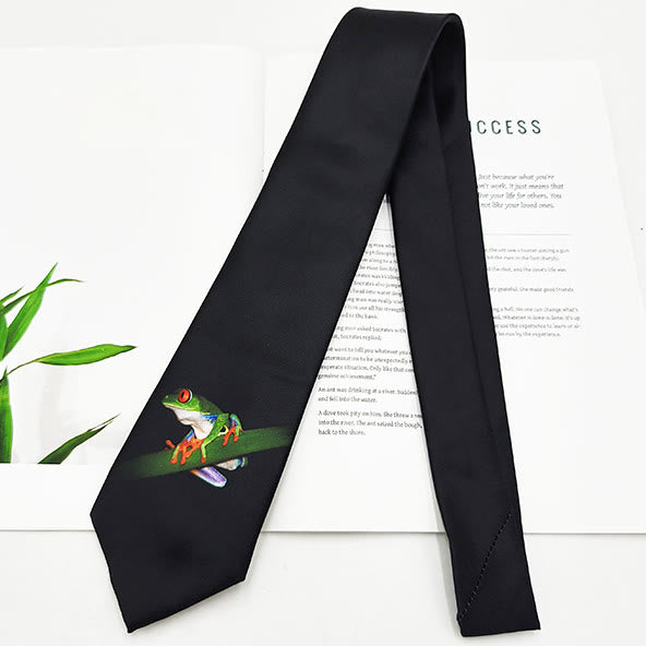 Men's Funny Animal Digital Printing Necktie - Frog - image 2